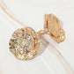 Madeline Love Gold Textured Metal Round Clip On Earrings