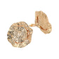 Madeline Love Gold Textured Metal Round Clip On Earrings - desc