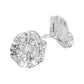Madeline Love Rhodium Textured Metal Round Clip On Earrings - desc
