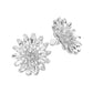 Madeline Love Rhodium Marquise Stone Cluster Petal Flower Statement Clip On Earrings - desc