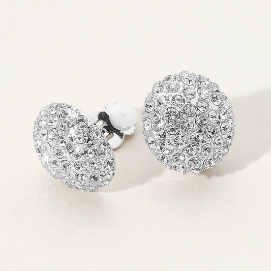 Madeline Love Silver Stone Stud Clip On Earrings