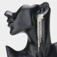 Madeline Love Multi, Silver Rhinestone Paved Fringe Clip On Evening Earrings