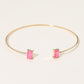 Madeline Love Fuchsia SECRET BOX_Minimal Rectangular Stone Cluster Tip Cuff Bracelet - Hair Accessories