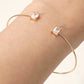 Madeline Love Gold SECRET BOX_Minimal Rectangular Stone Cluster Tip Cuff Bracelet - Hair Accessories