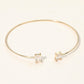 Madeline Love Gold SECRET BOX_Minimal Rectangular Stone Cluster Tip Cuff Bracelet - Hair Accessories - desc