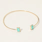 Madeline Love Mint SECRET BOX_Minimal Rectangular Stone Cluster Tip Cuff Bracelet - Hair Accessories