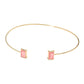 Madeline Love Pink SECRET BOX_Minimal Rectangular Stone Cluster Tip Cuff Bracelet - Hair Accessories - desc