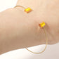 Madeline Love Yellow SECRET BOX_Minimal Rectangular Stone Cluster Tip Cuff Bracelet - Hair Accessories