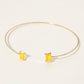 Madeline Love Yellow SECRET BOX_Minimal Rectangular Stone Cluster Tip Cuff Bracelet - Hair Accessories - desc