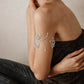 Madeline Love Rhodium Metal Wire Spiral Butterfly Floral Wrap Arm Cuff Bracelet - Body Jewelry