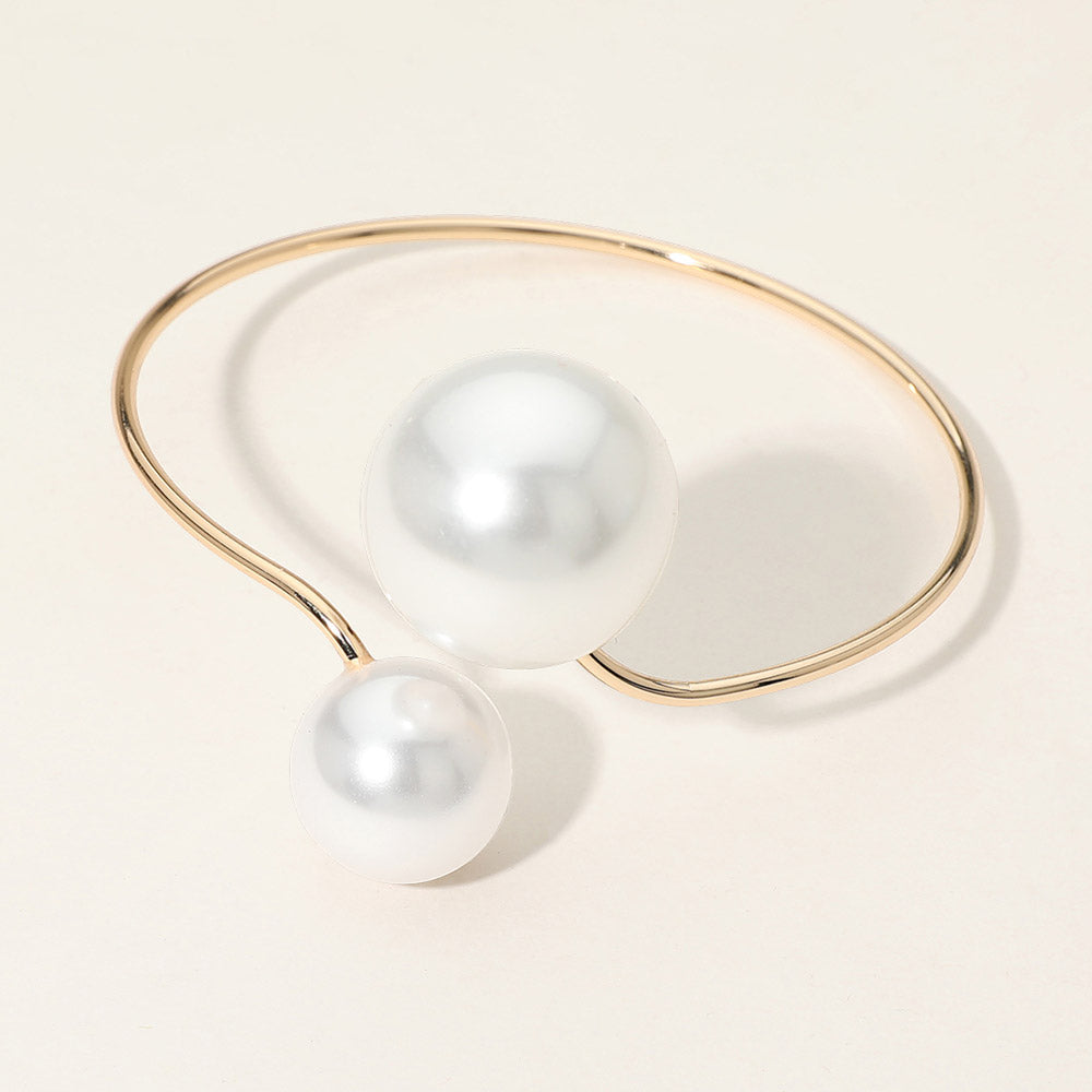 Madeline Love Gold SECRET BOX_Bold Pearl Tip Cuff Bracelet - Bracelets