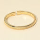 Madeline Love Gold Ribbed Metal Cuff Bracelet - Bracelets