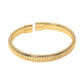 Madeline Love Gold Ribbed Metal Cuff Bracelet - Bracelets - desc