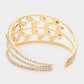 Madeline Love Gold Marquise Stone Accented Cuff Evening Bracelet - Earrings - desc