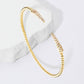 Madeline Love Gold Rhinestone Embellished Detail Metal Ball Cuff Bracelet