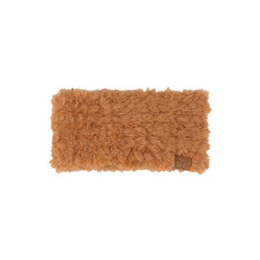 CH Brown C.C Solid Color Faux Fur Headwrap, this faux fur headwrap offers a chic and cozy style. It is made of soft faux fur and features a comfortable, adjustable fit with a clasp closure. Awesome winter gift accessory for birthdays, Christmas, Stocking Stuffer, Secret Santa, holidays and anniversaries.