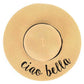 C.C Paper Brim Straw Hat With Lettering And Ribbon Band 100% Paper Straw