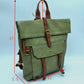Long Lasting Vintage Leather Backpack Laptop Messenger Bag - Backpacks