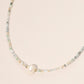 Madeline Love Gold, Neutral Pearl Accent Seed Beaded Choker Nedcklace - Necklaces