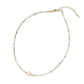 Madeline Love Gold, Neutral Pearl Accent Seed Beaded Choker Nedcklace - Necklaces - extra