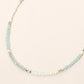 Madeline Love Gold, Mint Faceted Beaded Choker Necklace
