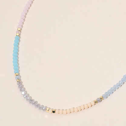 Madeline Love Gold, Multi Faceted Beaded Choker Necklace - Necklaces