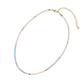 Madeline Love Gold, Multi Faceted Beaded Choker Necklace - Necklaces - extra