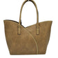Vegan Tote 2 in 1 Faux Leather Stitched Shoulder Bag Hobo Tote, largely spaced, daily necessities can be put into this bag, designer inspired, includes a smaller pouch & long strap to use separately, take it to school, work or a day trip. Coordinate with any ensemble from business casual to everyday wear. Perfect Gift