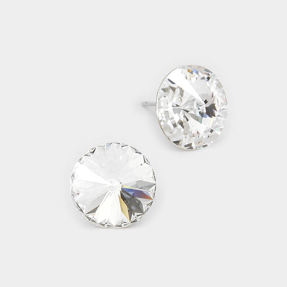 Madeline Love Clear 15mm Genuine Crystal Stud Earrings