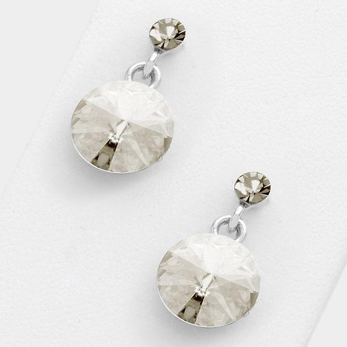 Lt Col Topaz Genuine Crystal Drop Earrings