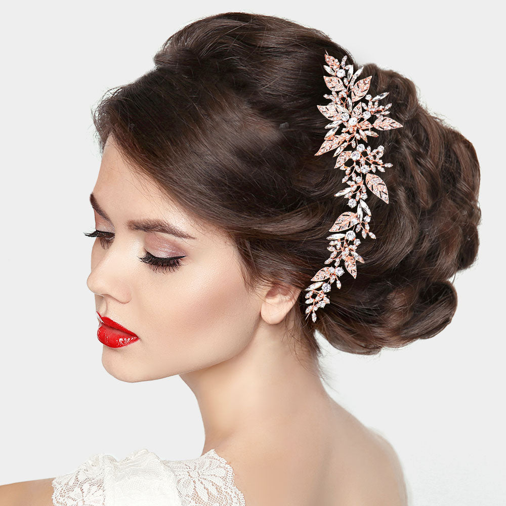 Madeline Love Rose Gold Stone Leaf Vine Wrap Headpiece - Hair Accessories