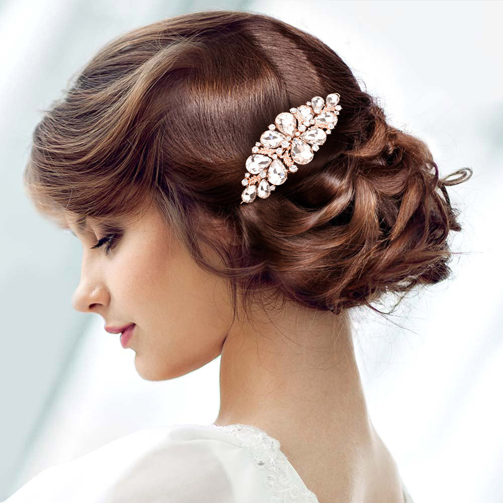 Madeline Love Rose Gold Teardrop Stone Cluster Wrap Headpiece - Hair Accessories