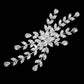 Madeline Love Clear, Silver Marquise Teardrop CZ Cluster Floral Branch Hair Comb - Hair Accessories - extra