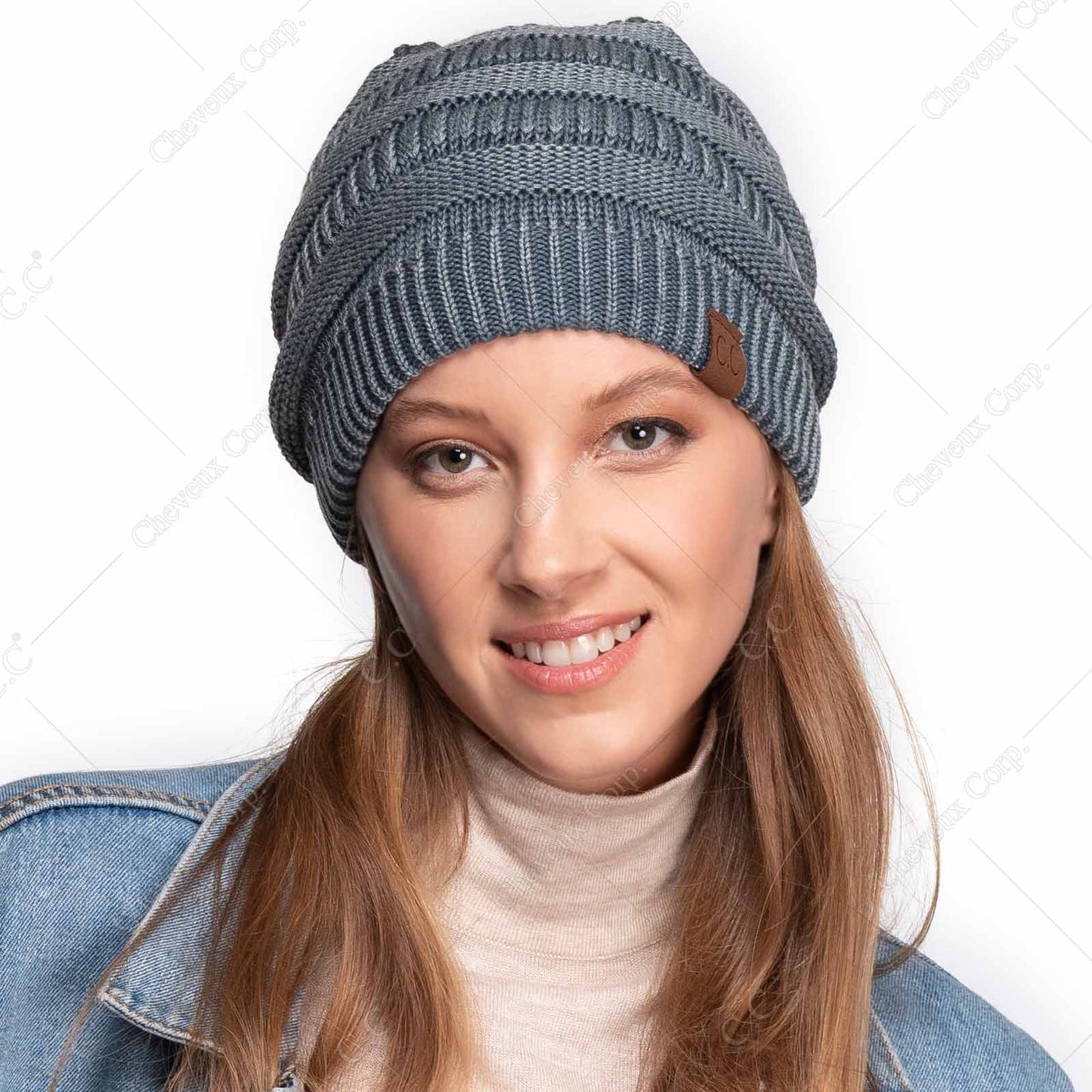 C.C Stone Washed Cotton Knit Beanie Hat