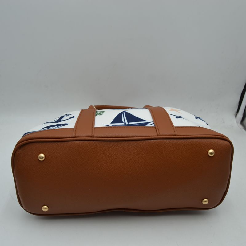 Maritime Adventure Canvas Tote – Monochrome Voyage Shoulder Bag - Tote Bag