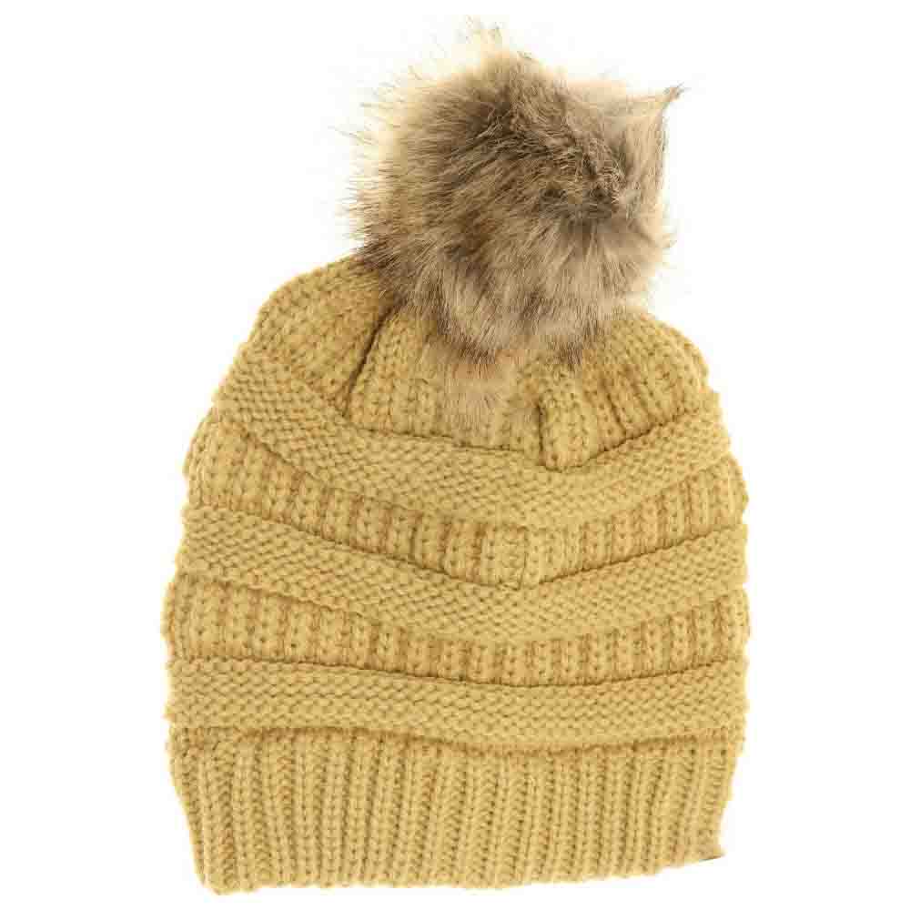 Camel Fur Pom CC Beanie offers expert-level warmth and style with its soft, high-quality knit construction and a luxurious faux fur pom pom. Designed for optimal comfort and insulation, this beanie provides a snug fit that retains heat during cold weather. Its versatile design pairs effortlessly with any winter outfit, making it a reliable accessory for both outdoor adventures and urban wear. Durable and lightweight, it combines practicality with a sophisticated look 