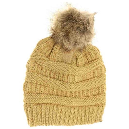 Camel Fur Pom CC Beanie offers expert-level warmth and style with its soft, high-quality knit construction and a luxurious faux fur pom pom. Designed for optimal comfort and insulation, this beanie provides a snug fit that retains heat during cold weather. Its versatile design pairs effortlessly with any winter outfit, making it a reliable accessory for both outdoor adventures and urban wear. Durable and lightweight, it combines practicality with a sophisticated look 