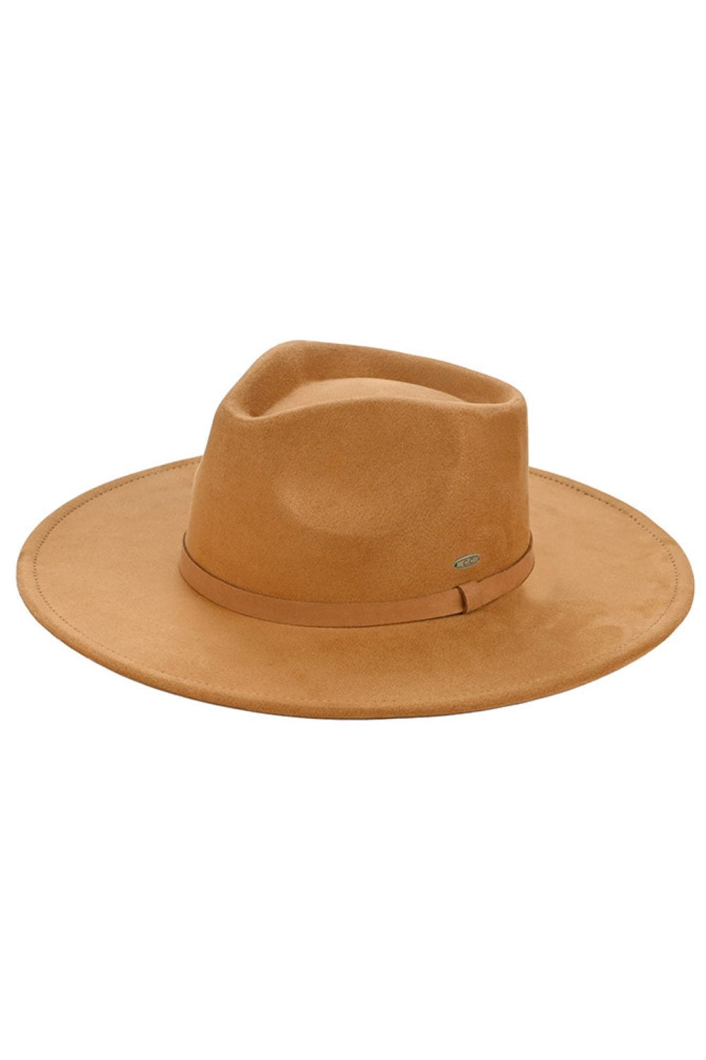 Camel Elevate your hat game with this versatile C.C Faux Suede Rancher Hat, crafted from a premium blend of 90% polyester and 10% spandex for comfort and durability. The flexible brim lets you switch between classic cowboy and contemporary fedora styles effortlessly.