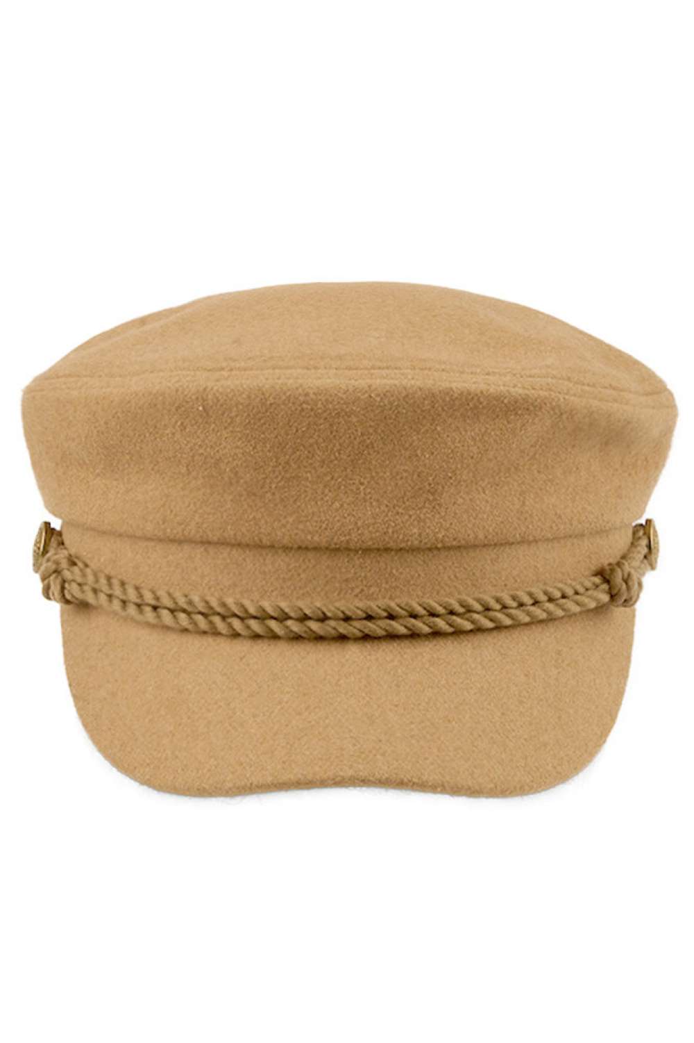 Camel Embrace winter warmth with this classic C.C Rope Fisherman's Cap, featuring a charming button detail and solid construction. Made from a comfortable blend of 50% wool and 50% polyester, this hat offers excellent insulation while maintaining breathability for all-day wear. The timeless fisherman's style works seamlessly with casual and layered outfits, making it an essential cold-weather accessory.