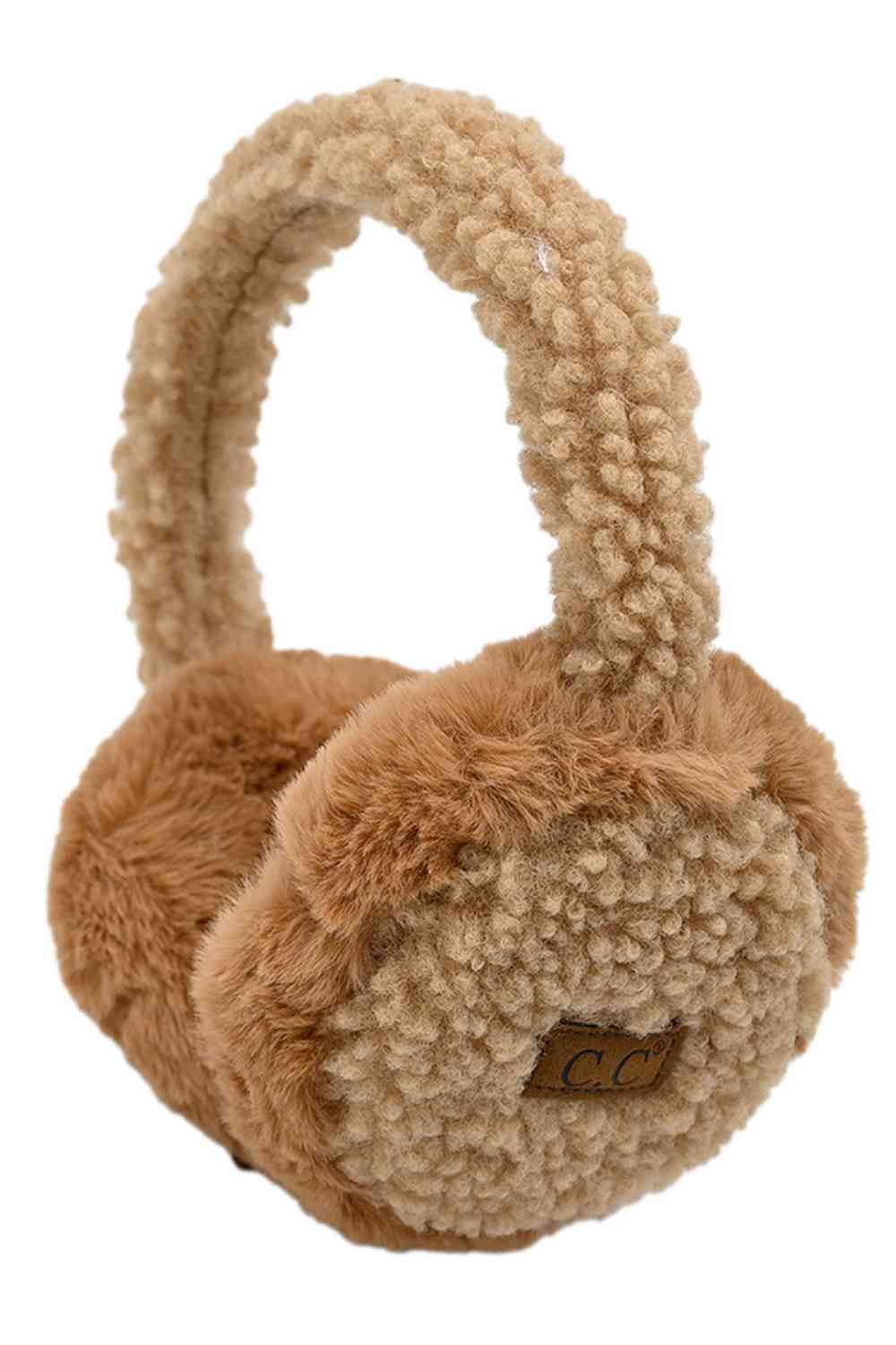 Camel C.C Faux Fur Sherpa Earmuffs. Stay warm and stylish with these. Crafted with quality faux fur and Sherpa on the inside for ultimate comfort, these earmuffs provide superior insulation and protection from the cold. Their classic and timeless design allows them to easily match with any outfit.&nbsp;