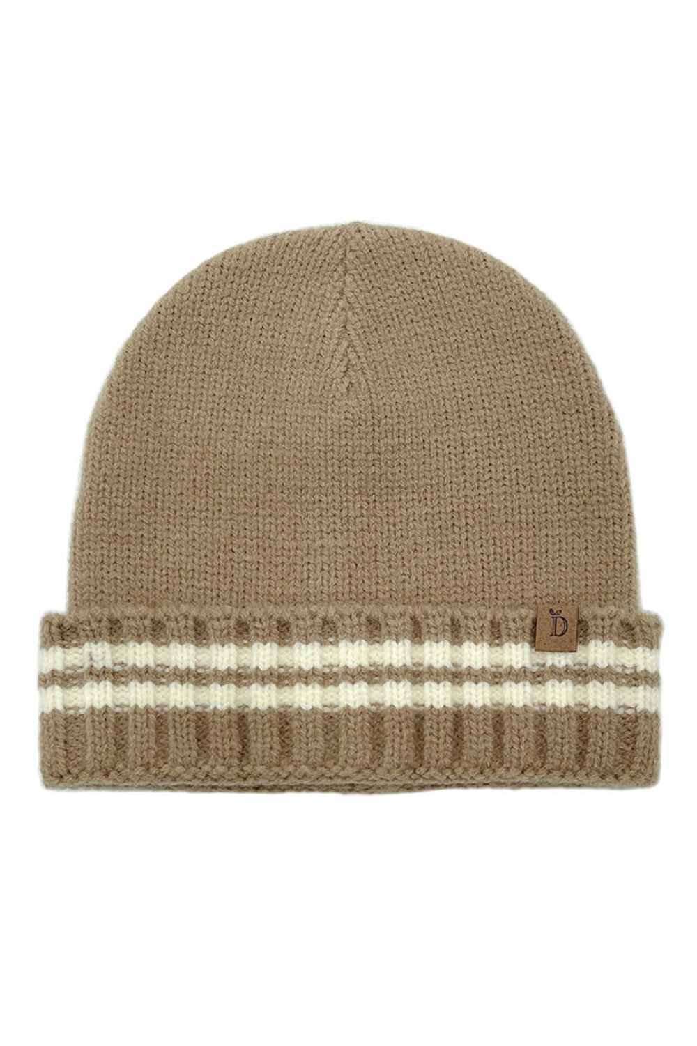 Camel This Striped Knit Super Soft Cuff Beanie combines classic stripe detailing with a cozy, ultra-soft knit for everyday comfort. The fold-over cuff provides a snug fit and extra warmth, making it perfect for colder weather.