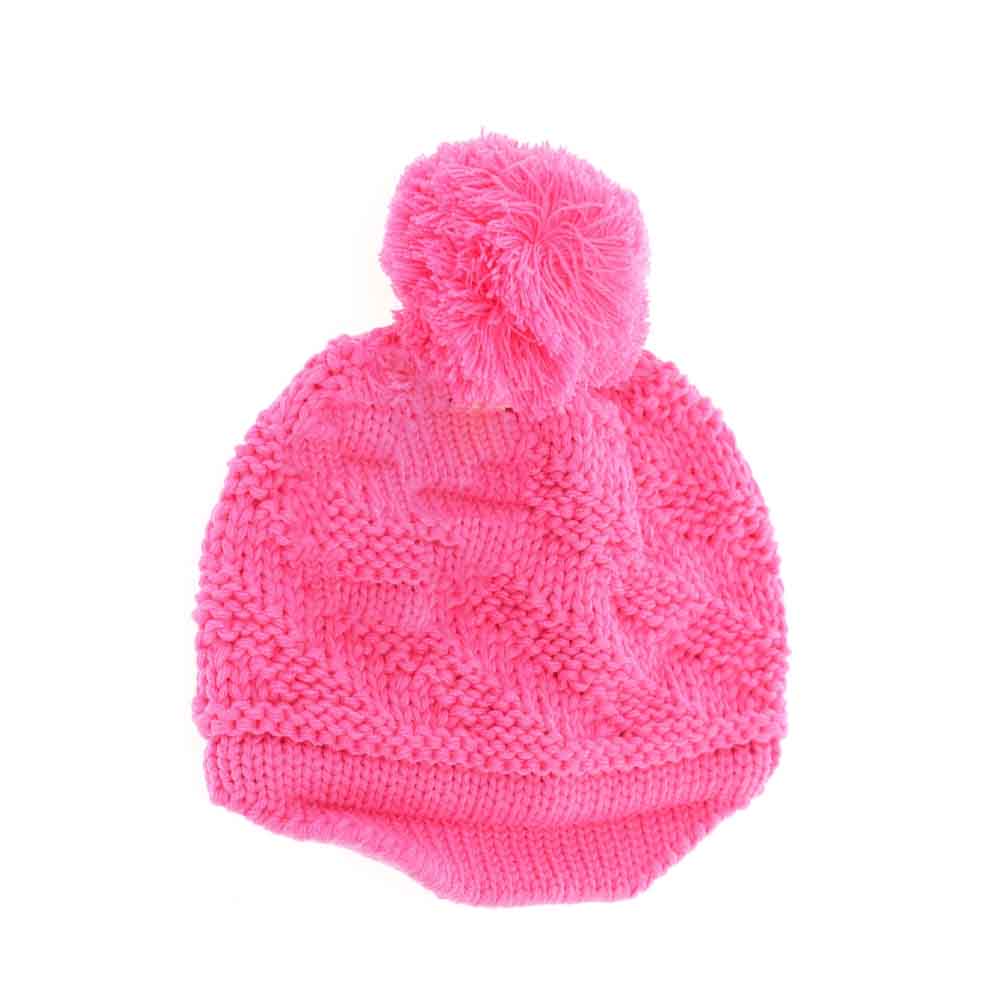CandyPink- BABY Brim Beanie Hat with Pom combines practical design with cozy comfort. Its soft, breathable fabric gently shields your baby’s head while the subtle brim offers added protection from sunlight. The charming pom embellishment adds a playful touch, making it perfect for daily wear and outings. Expertly crafted to ensure a snug yet comfortable fit, this beanie keeps your little one warm and stylish throughout cooler seasons. 