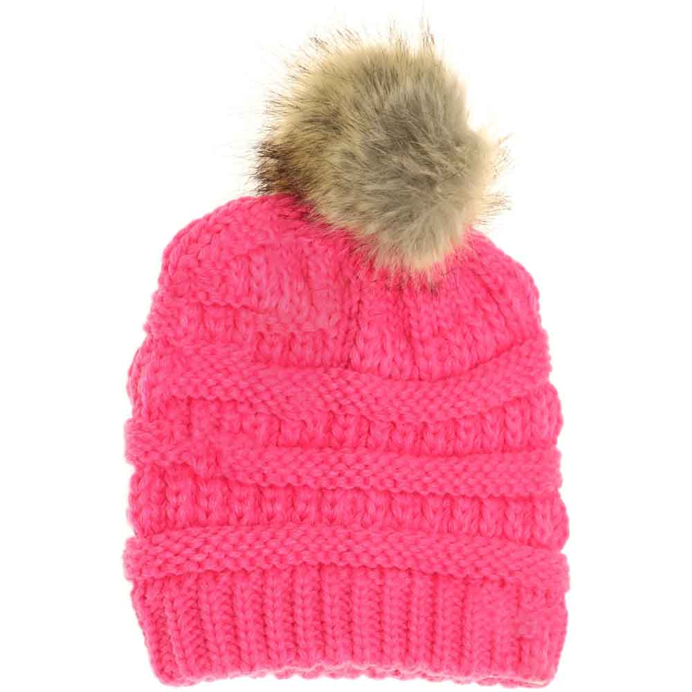 CandyPink Baby Fur Pom CC Beanie combines cozy comfort with stylish design, featuring a soft, fluffy fur pompom that adds a playful touch. Crafted for delicate skin, its gentle fabric keeps little heads warm without irritation. Ideal for everyday wear, this beanie offers both functionality and charm to keep your baby snug during cooler weather. 