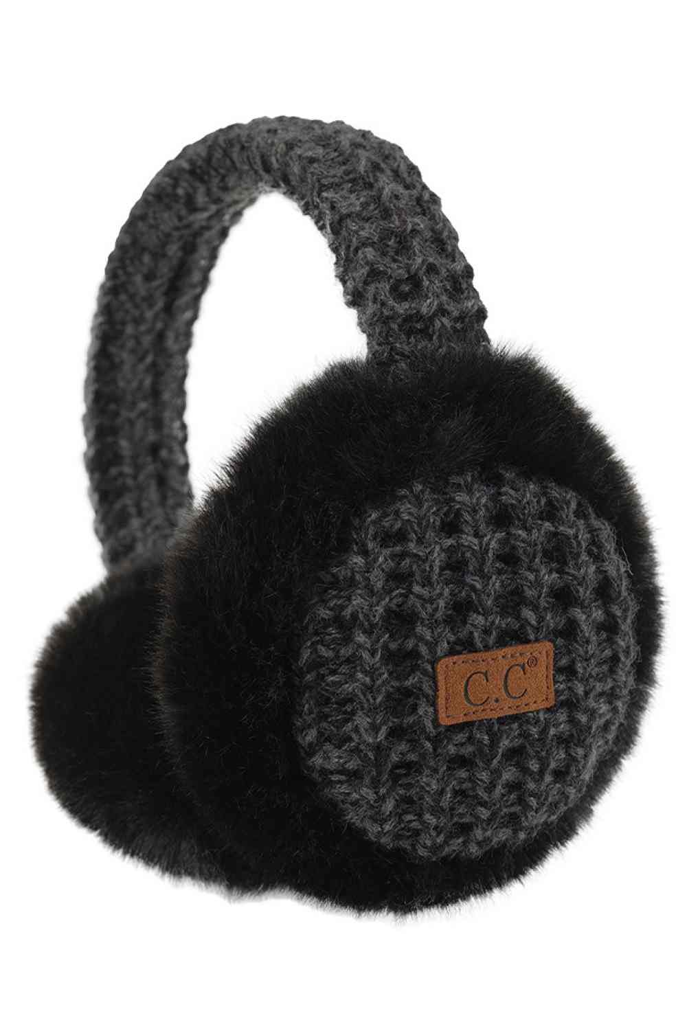 Charcoal Stay warm and cozy with the C.C Heather Knitted Faux Fur Earmuff. Crafted from a soft blend of 70% acrylic and 30% polyester, these earwarmers feature a plush faux fur exterior for luxurious comfort. The one-size-fits-most design makes them perfect for anyone seeking reliable ear protection during chilly weather. Ideal for outdoor activities, casual outings, or everyday wear, these earmuffs combine style with functionality to keep you comfortable all season long.