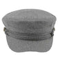 Charcoal Embrace winter warmth with this classic C.C Rope Fisherman's Cap, featuring a charming button detail and solid construction. Made from a comfortable blend of 50% wool and 50% polyester, this hat offers excellent insulation while maintaining breathability for all-day wear. The timeless fisherman's style works seamlessly with casual and layered outfits, making it an essential cold-weather accessory.