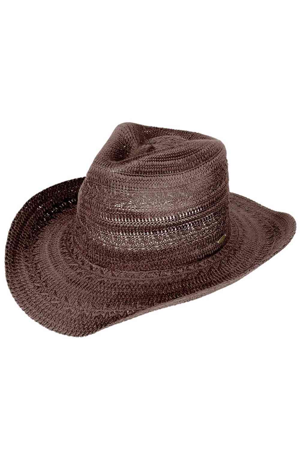 Chocolate Classic cowboy style meets cozy comfort with this C.C Pattern Knitted Solid Cowboy Hat. Crafted from soft knitted material, this one-size hat features a 3.25" brim and 4.5" crown for authentic Western flair. With a 22.6" circumference, it's designed for a comfortable, secure fit. Perfect for adding a touch of country charm to any outfit, whether you're hitting the ranch or the city streets.