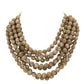 brown chunky acrylic beaded multi-strand necklace with magnetic clasp