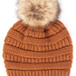 Clay Stay warm and cozy with this classic C.C Pom Pom Knit Beanie, crafted from 100% soft acrylic for all-day comfort. The ribbed knit design adds texture and durability, while the signature pom pom on top brings a playful touch to any winter outfit. One size fits most, making it the perfect accessory for everyone. Ideal for cold weather adventures or casual everyday wear.