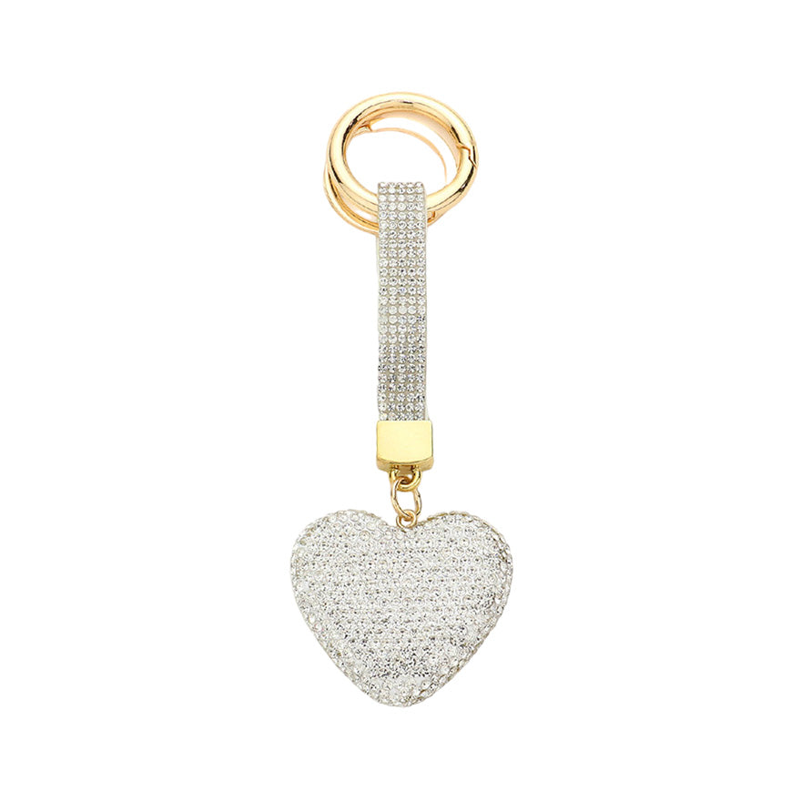 Clear Bling Heart Keychain, is beautifully designed with a heart-themed stone design that will make a glowing touch on one's heart whom you care about & love. Crafted with durable materials, this accessory shines and sparkles. It's an excellent gift for your loved ones to make their moment special.