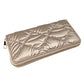 Copper Shiny Faux Leather Padded Wallet with Wristlet offers a sleek and stylish solution for storing your essentials. Its shiny faux leather material adds a touch of sophistication, while the padded design keeps your valuables safe. The attached wristlet also provides convenience and hands-free carrying. 